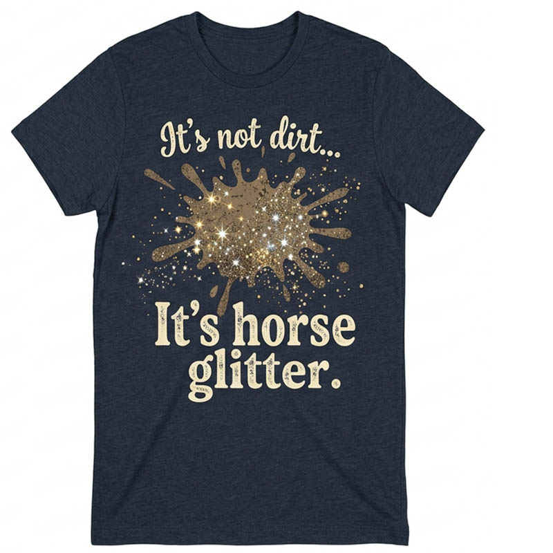 Horse Glitter funny horse tee shirt