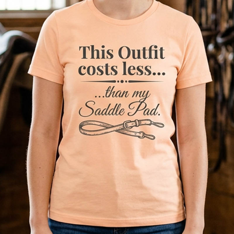 Saddle Pad funny horse tee shirt